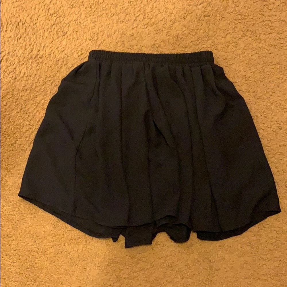 Navy blue flowy mini skirt